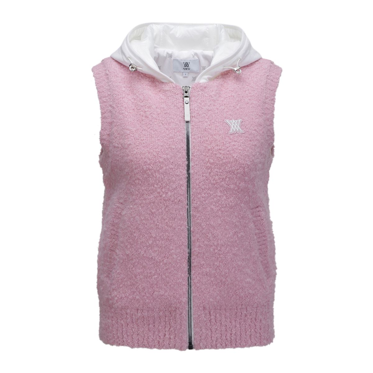 어뉴골프(ANEW GOLF) W HOODIE KNIT ZIP-UP VEST_PI