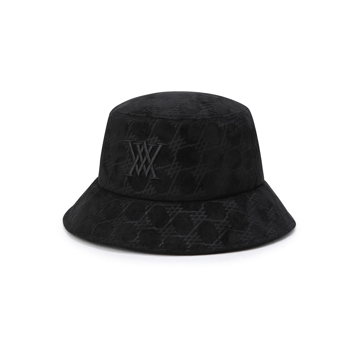 어뉴골프(ANEW GOLF) (U) MONOGRAM SUEDE BUCKETHAT_BK