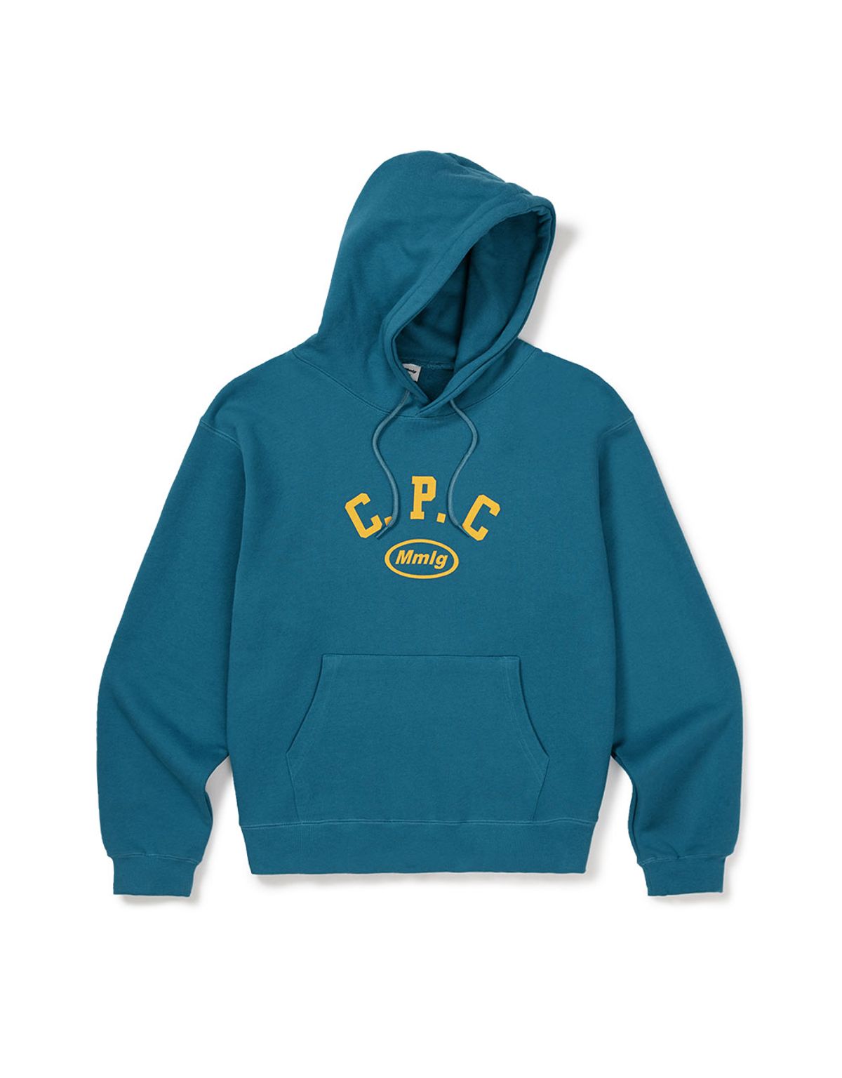 엠엠엘지(MMLG) [Mmlg] SLOGAN HOODIE (TURQUOISE BLUE)