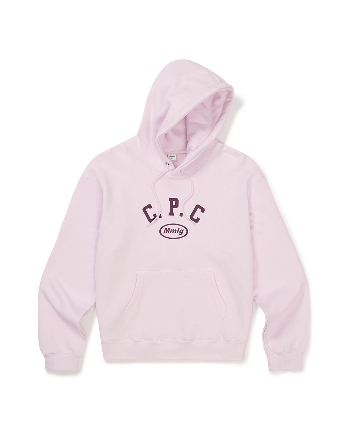 엠엠엘지(MMLG) [Mmlg] SLOGAN HOODIE (POWDER PINK)