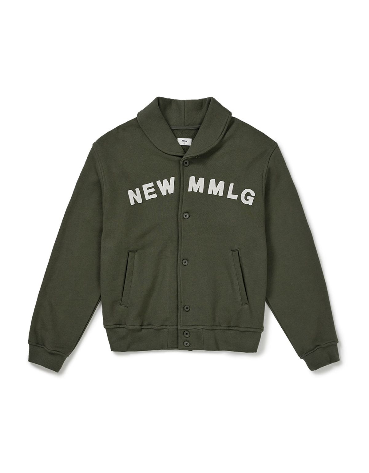 엠엠엘지(MMLG) [Mmlg] SHAWL COLLAR SWEAT JUMPER (MOSS KHAKI)