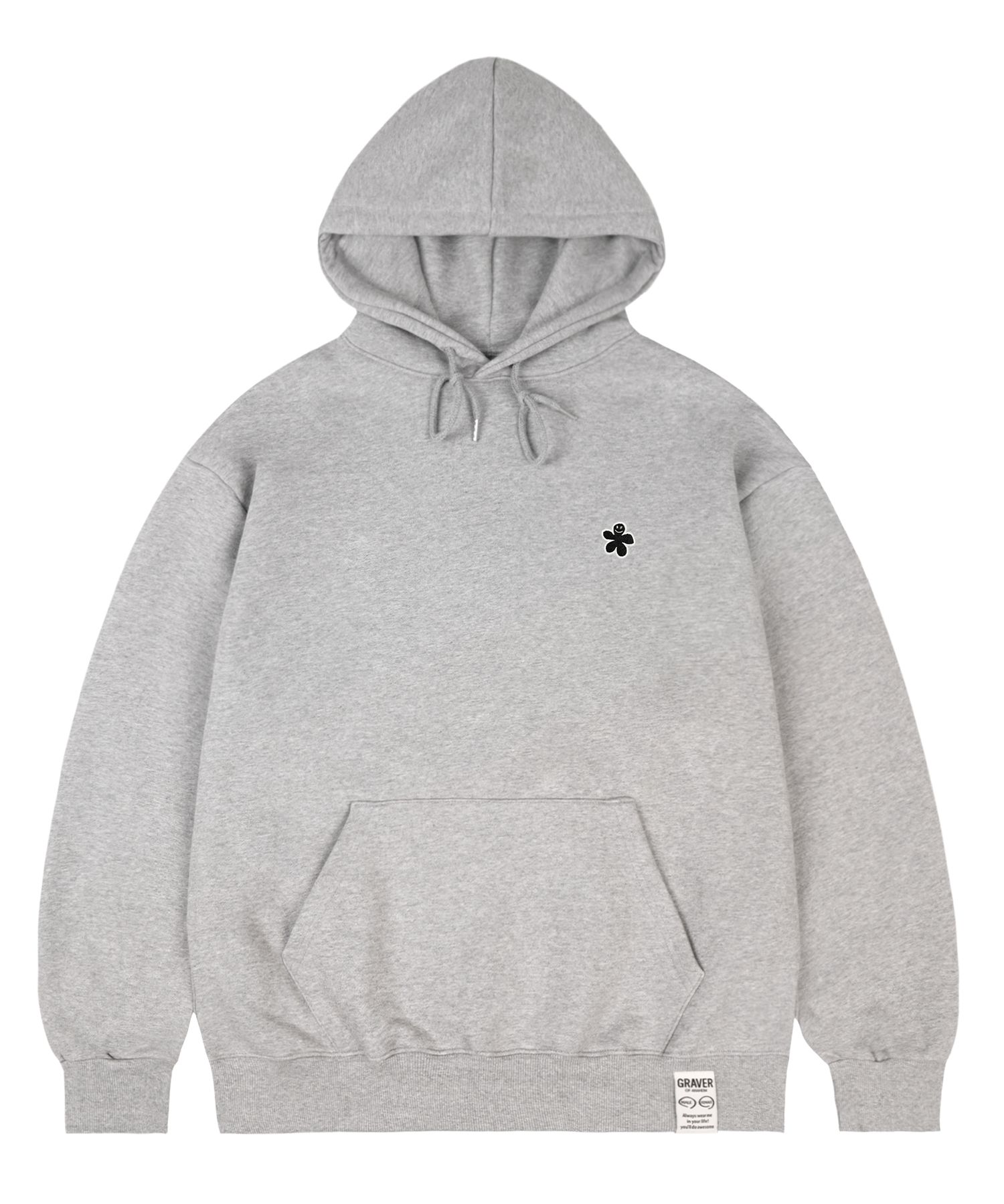 [GRAVER]★BLACK ODD FLOWER EMBROIDERY HOODIE MUSINSA | GRAVER [UNISEX] Black odd flower embroidery