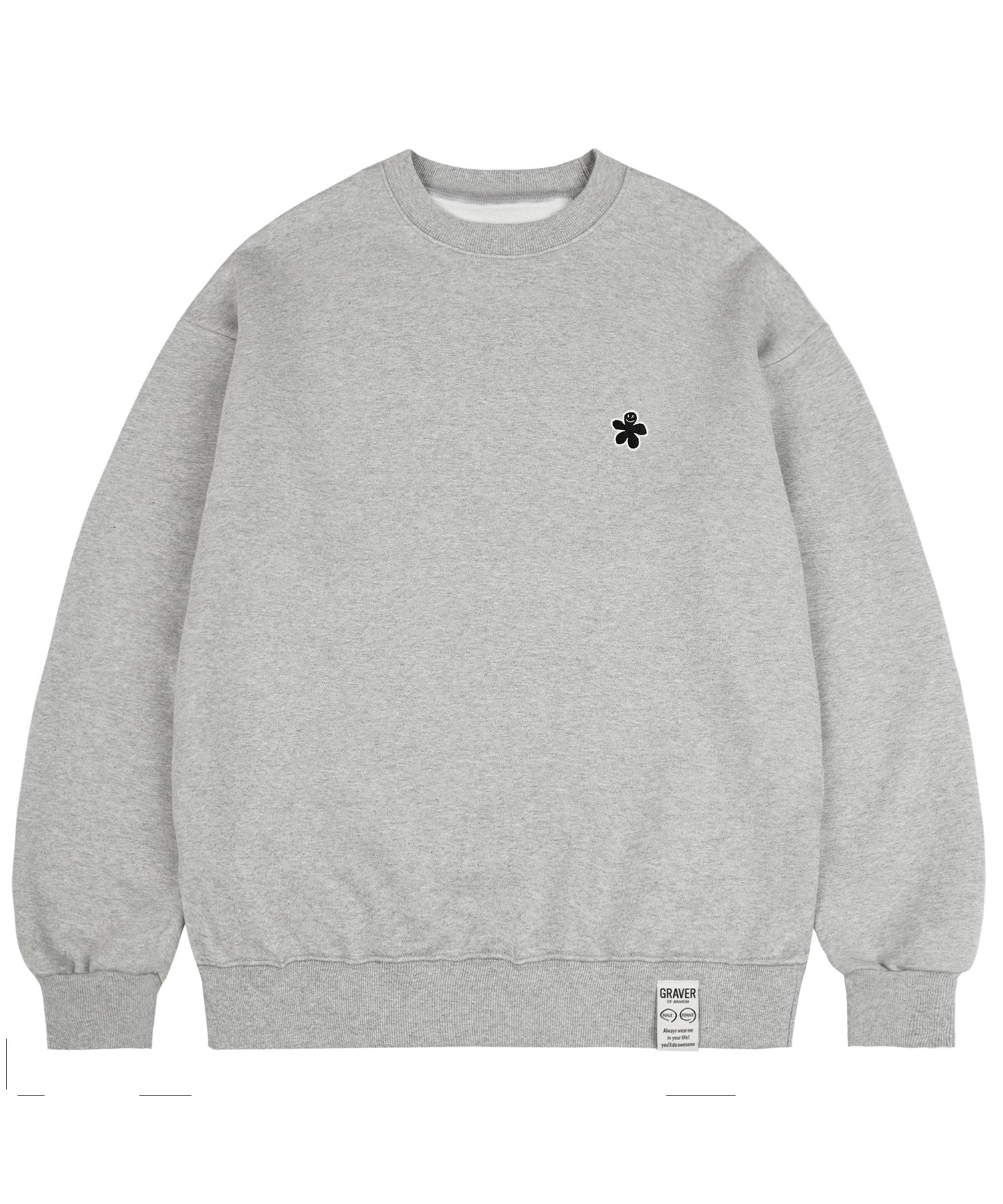 MUSINSA | GRAVER [UNISEX] Black odd flower embroidery