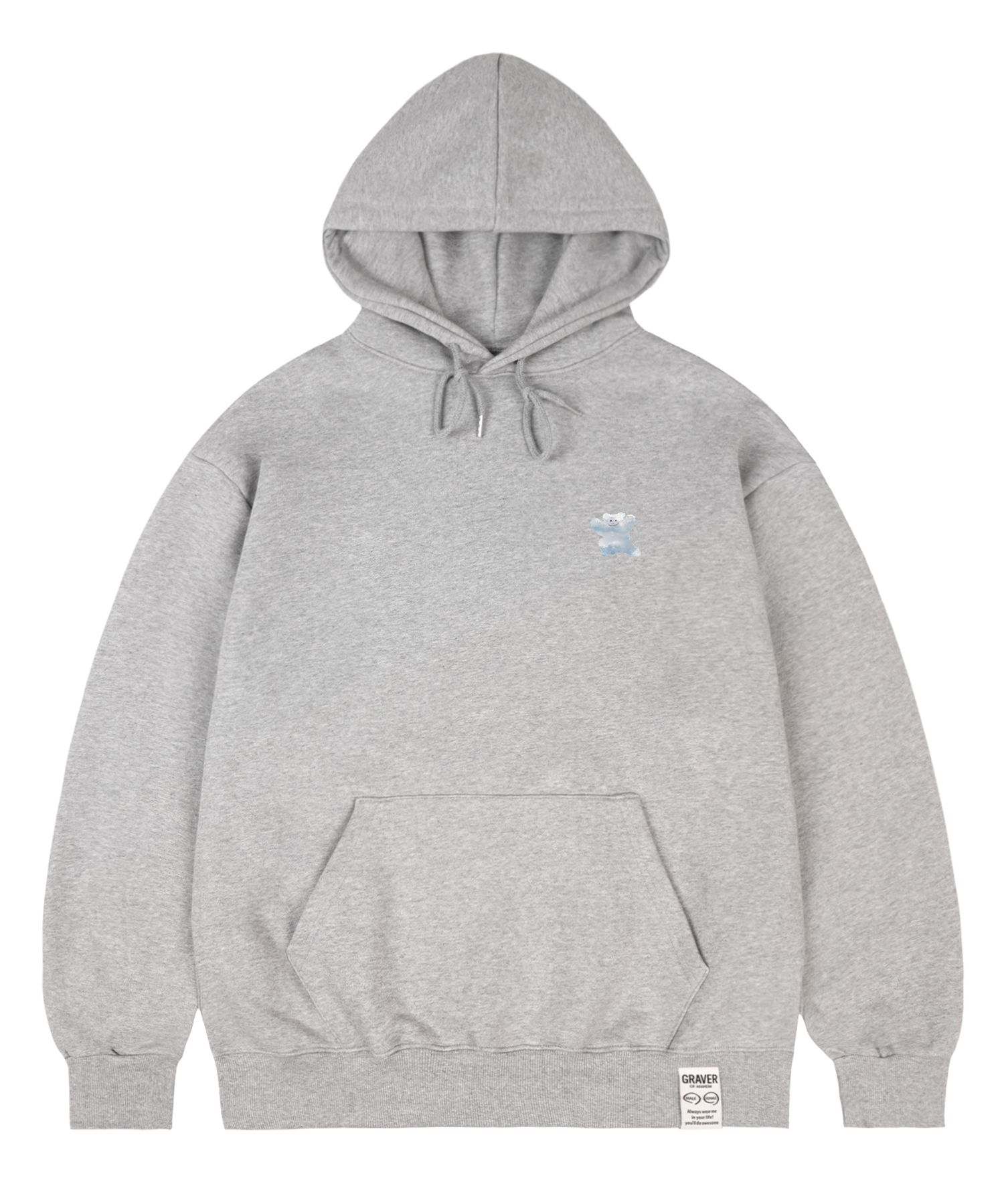 【GRAVER】24SS★ Small Cloud Bear Smile Hoodie MUSINSA | GRAVER [UNISEX] Small Cloud Bear Smile Hoodie_Gray