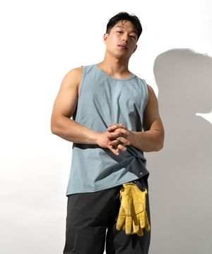 24SS 블랙 테이프 슬리브리스 (SKY MINT)