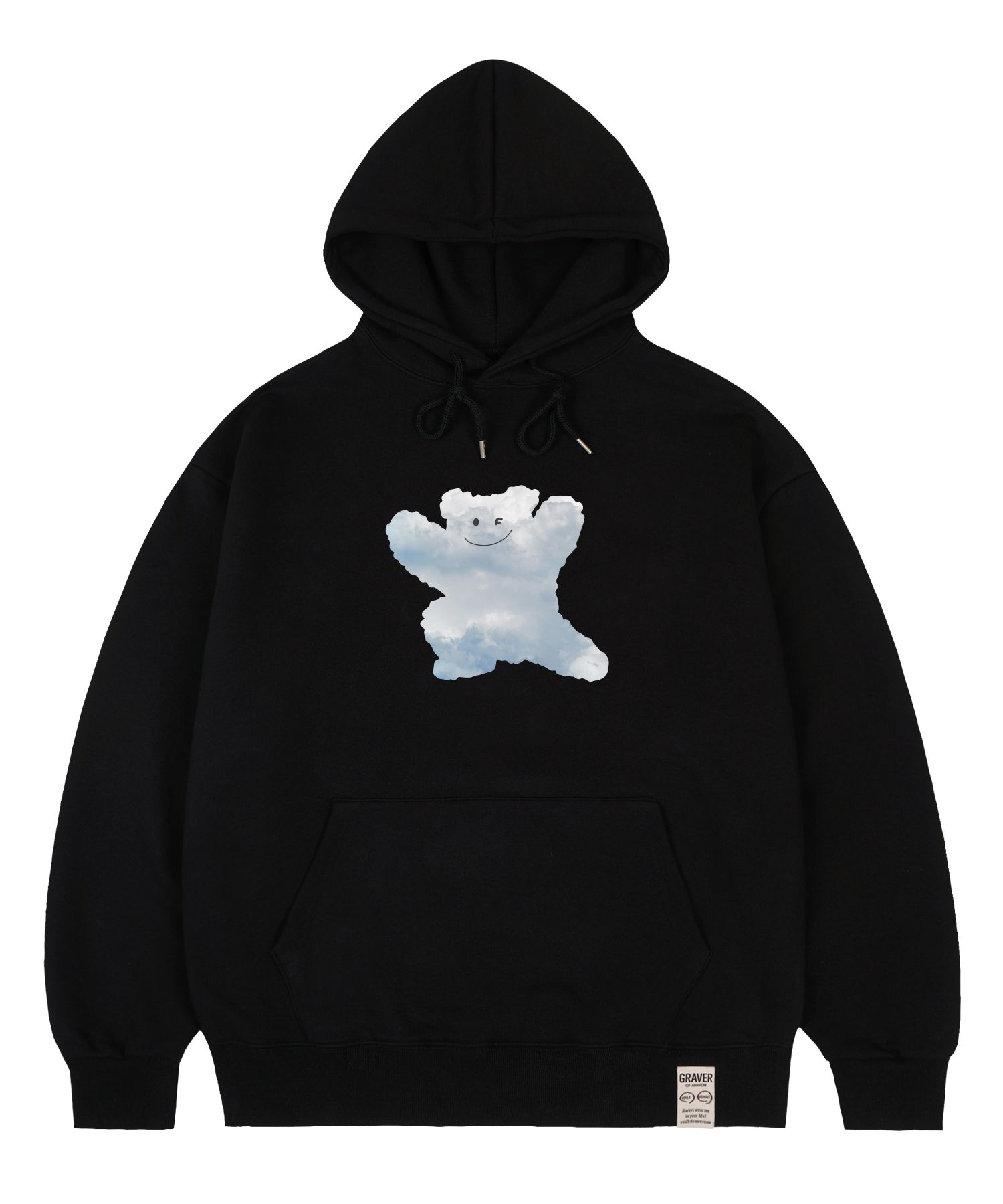 【GRAVER】24SS★ Small Cloud Bear Smile Hoodie MUSINSA | GRAVER [UNISEX] Small Cloud Bear Smile Hoodie_Gray