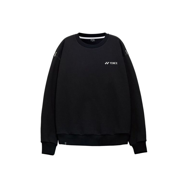 243TL002U 블랙/다크 그린 공용 컬러 스티치 맨투맨