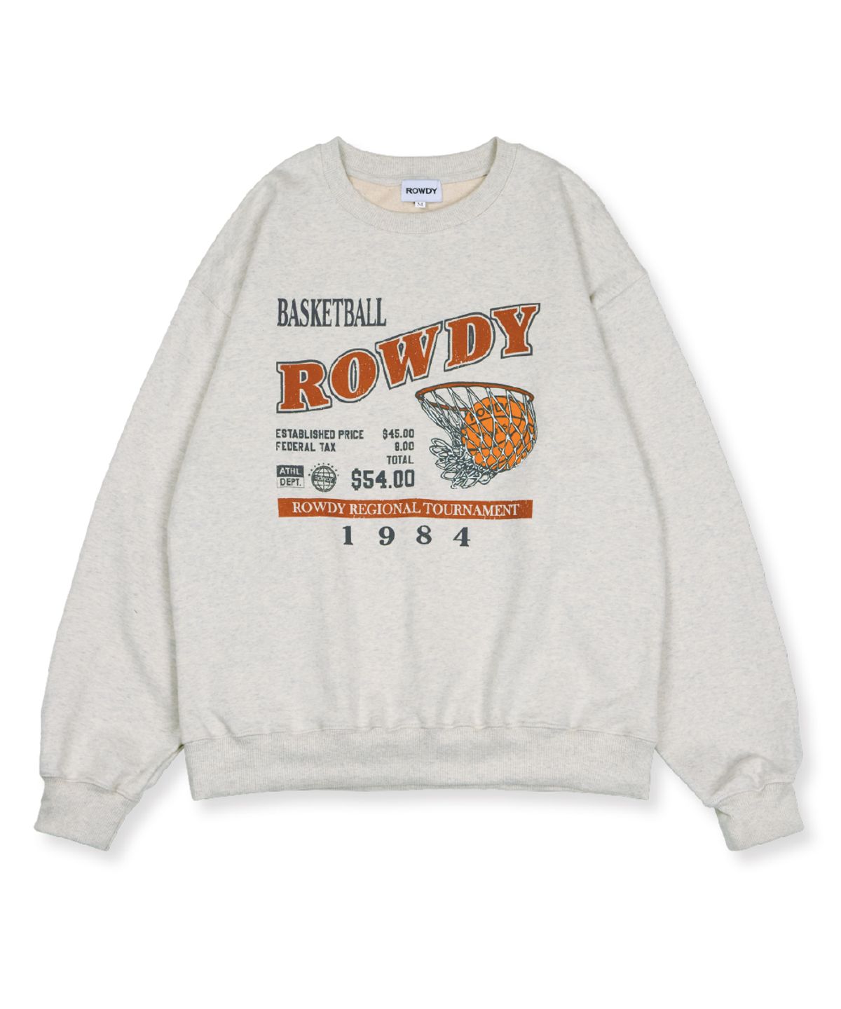 라우디(ROWDY) 라우디 바스켓볼 리그 스웻셔츠_오트밀