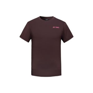 249TR011M 다크 브라운 남성용 슬로건 디자인 반팔 티셔츠