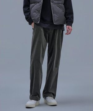 Wide Fit Corduroy Pants  Ash