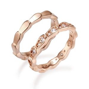 화이트 포인트 레이어드링 2종 세트 ELBRWR142