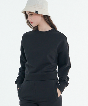 시그니처 스웨트셔츠 우먼_블랙