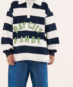 프레피 빅스트라이프 pk 긴팔티셔츠 화이트-네이비