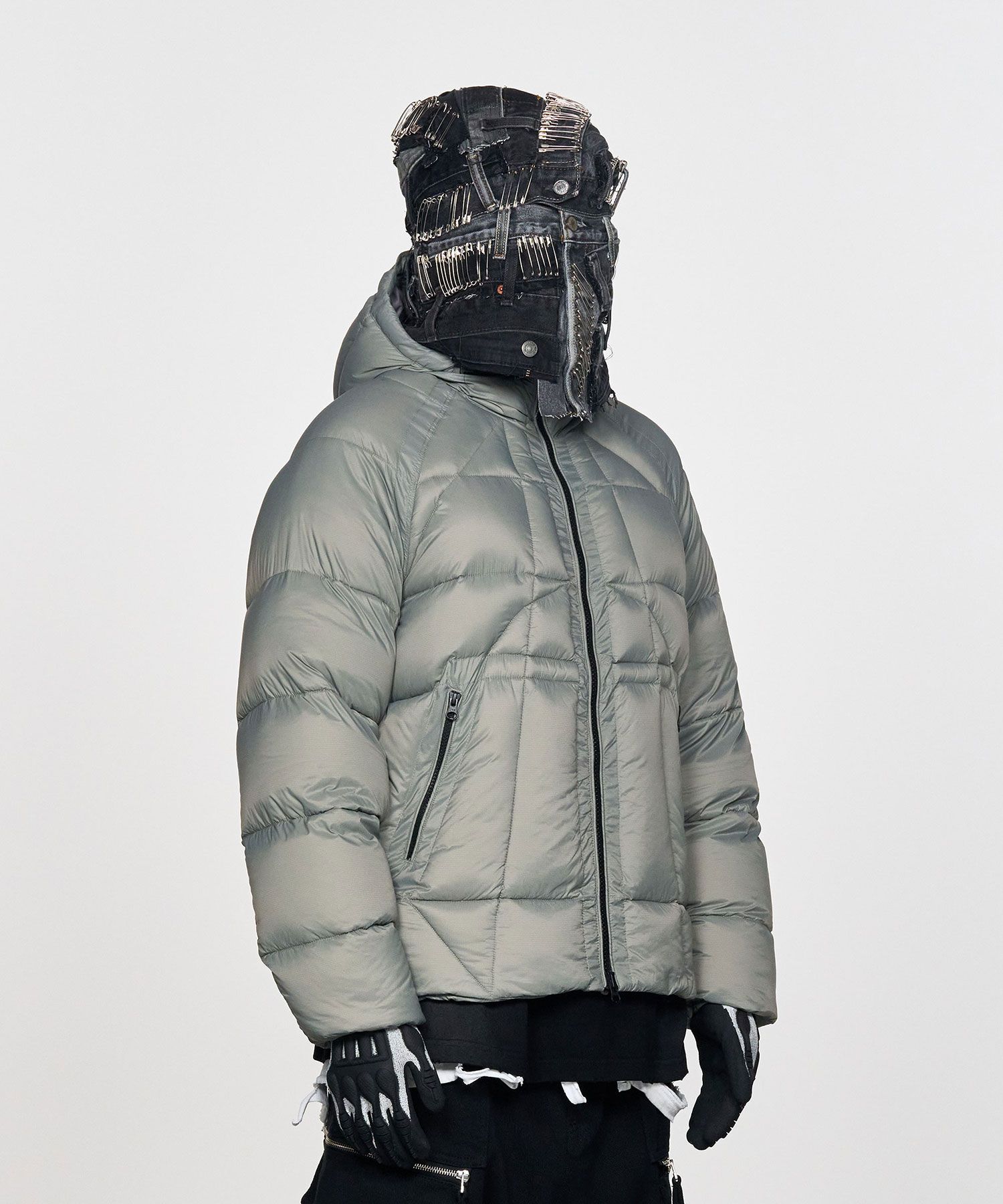 MUSINSA公式 | SCHISM INDUCING SHEER DOWN JACKET GREY
