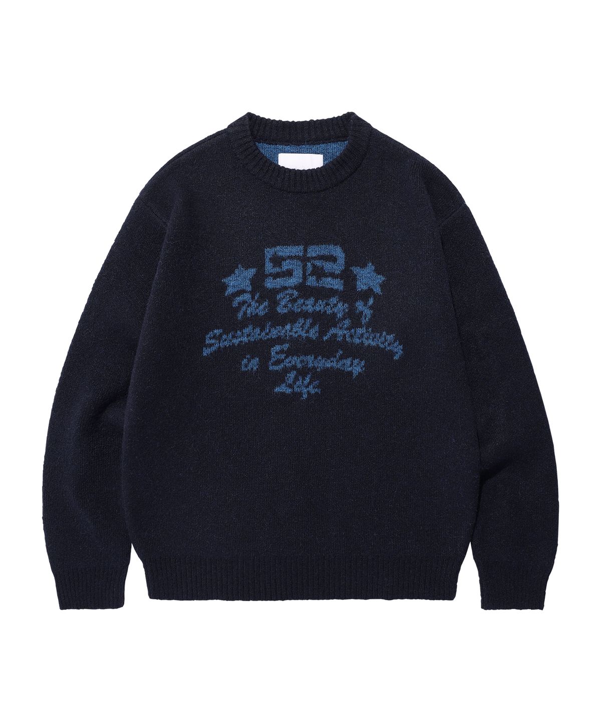 아메스 월드와이드(AMES-WORLDWIDE) 52 JACQUARD SWEATER NAVY(AM2EFUK600A)