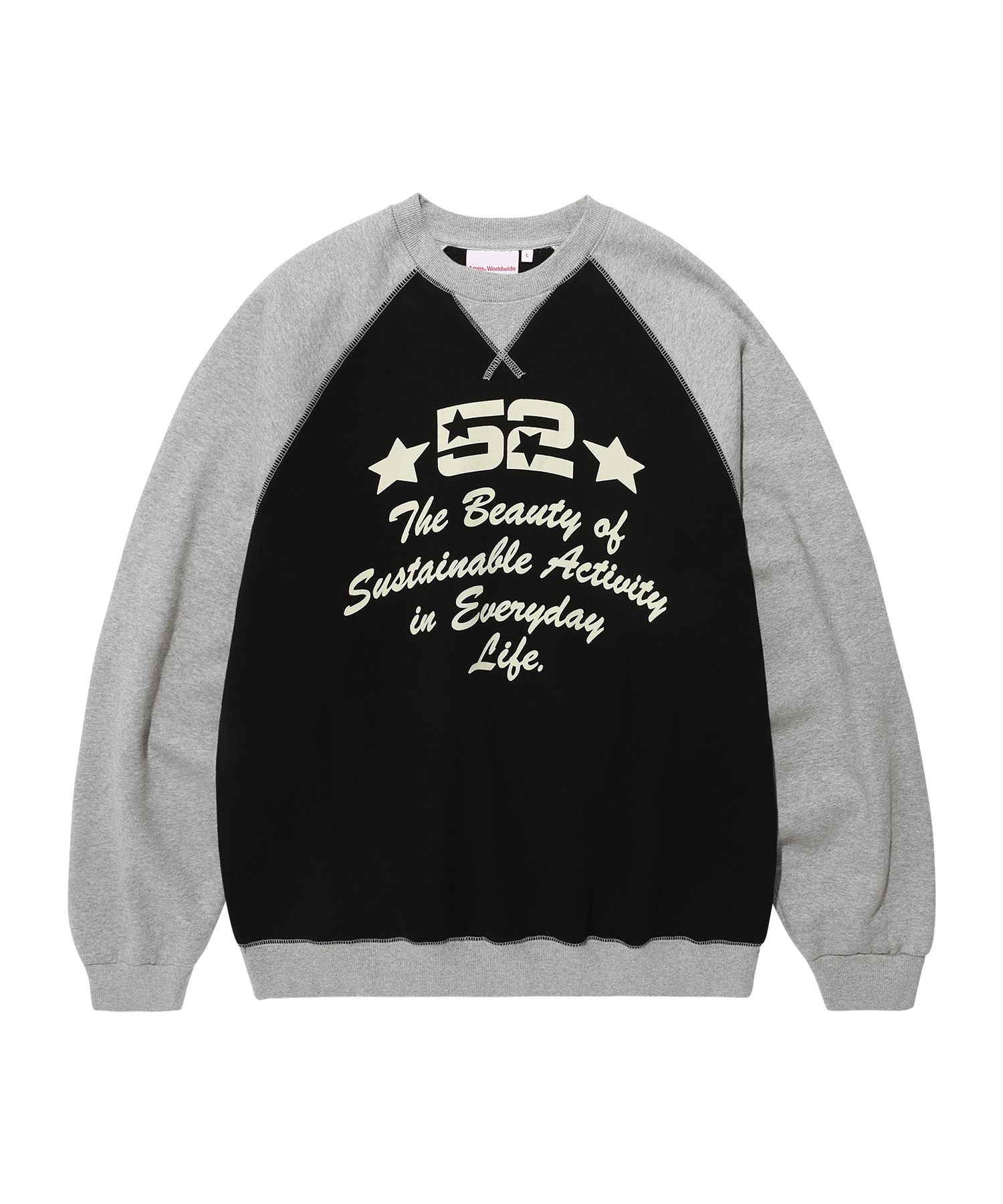 ★AMES-WORLDWIDE★LOGO TYPO RAGLAN SWEATSHIRT BLACK★正規品 MUSINSA | AMES-WORLDWIDE LOGO TYPO RAGLAN SWEATSHIRT BLACK