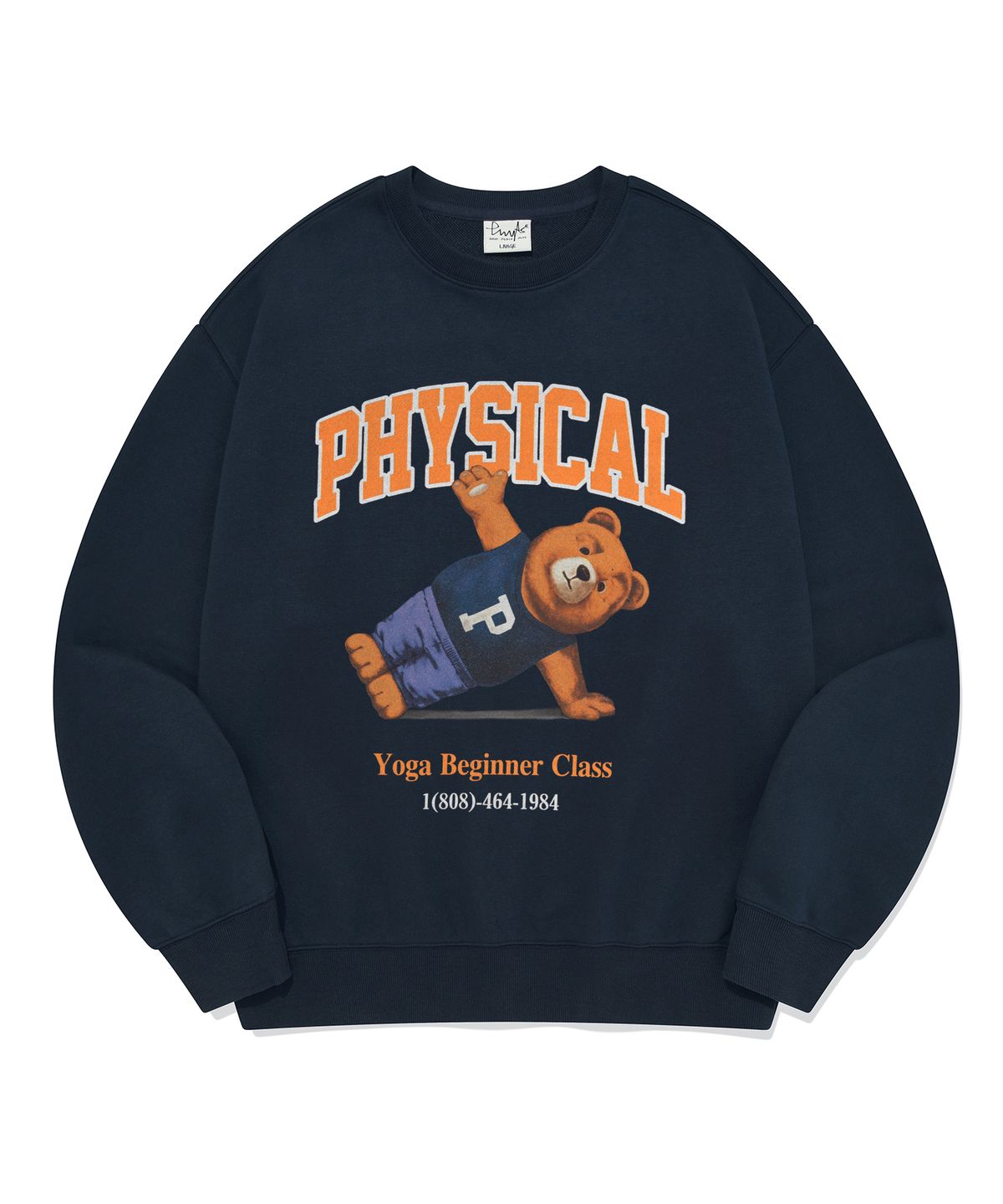 피지컬 디파트먼트(PHYSICAL DEPARTMENT) 요가 베어 스웨트셔츠_네이비