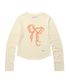 RIBBON GRAPHIC LS TEE CREAM