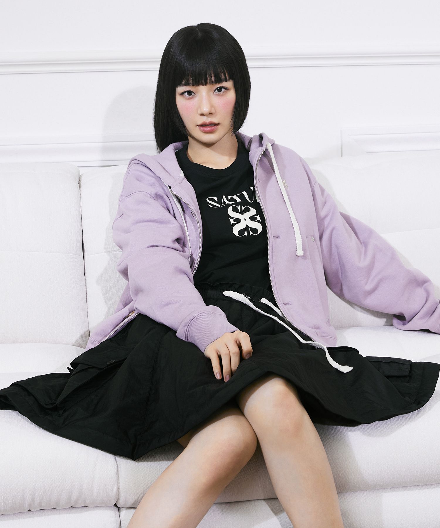 ◎SATUR◎ Theo Cotton All Day Hooded Zip-Up Purple SA243UTJ2 MUSINSA | SATUR Theo Cotton All Day Hooded Zip-Up Purple