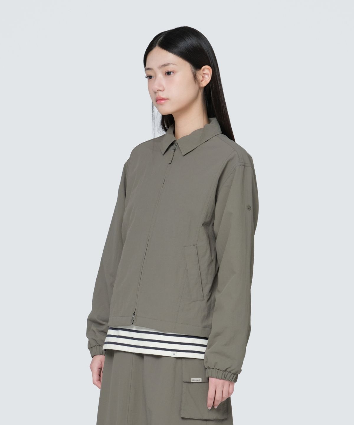 스노우피크 어패럴(SNOWPEAK APPAREL) 캠플 여성 카라 바람막이 (S24FWCWB17) Dark Khaki