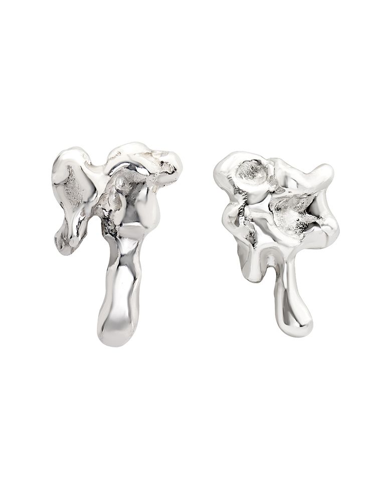 SIMPLE MELTING EARRING Silver925