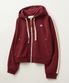 로턴 루즈핏 후드 집업 버건디