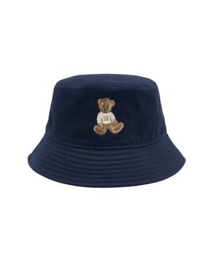 DOODLE BEAR BUCKET HAT navy
