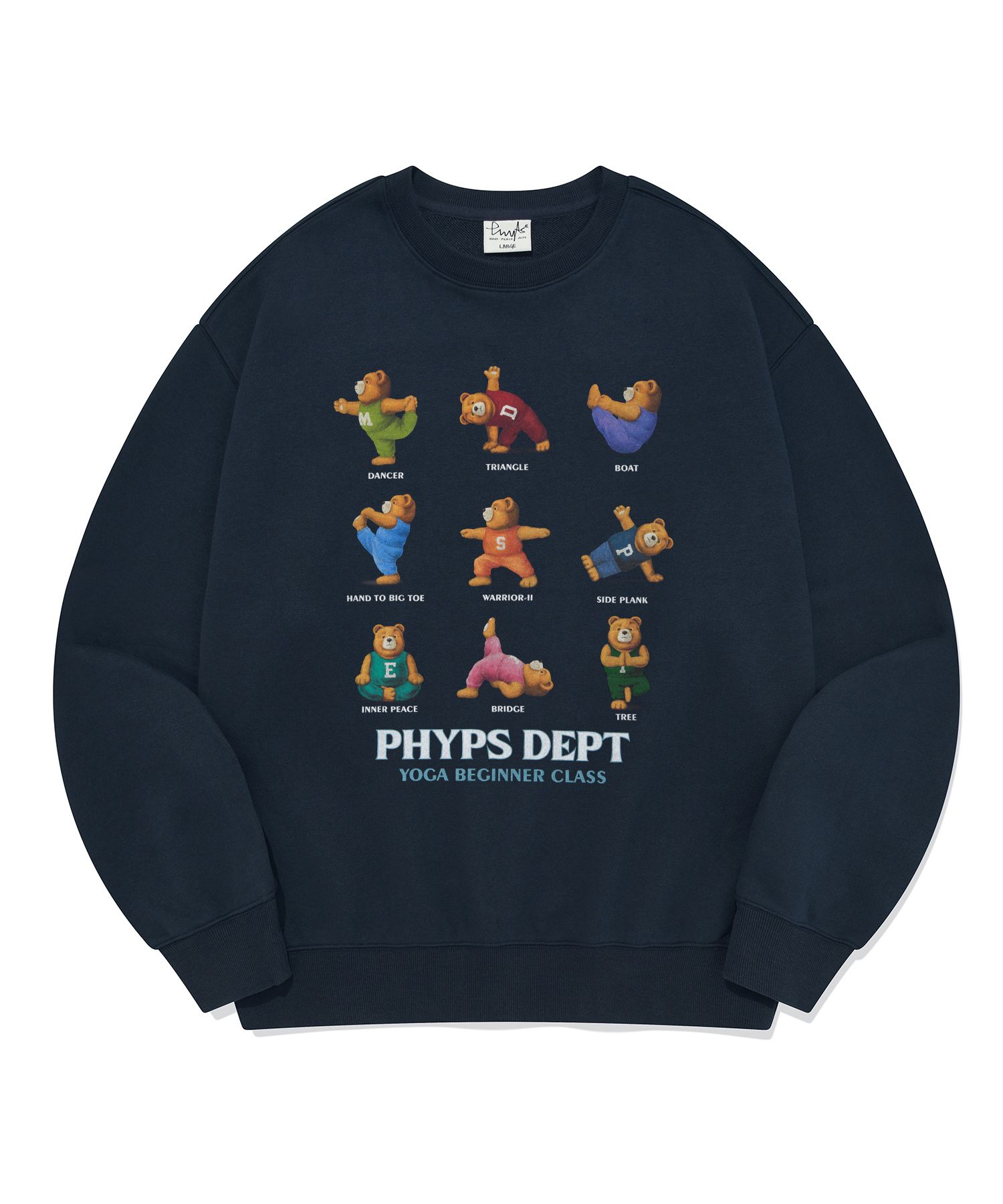 ◆24FW PHYPS YOGA BEAR SWEAT/3色◆ MUSINSA | PHYPS Yoga Bear Collection Sweatshirt_Navy