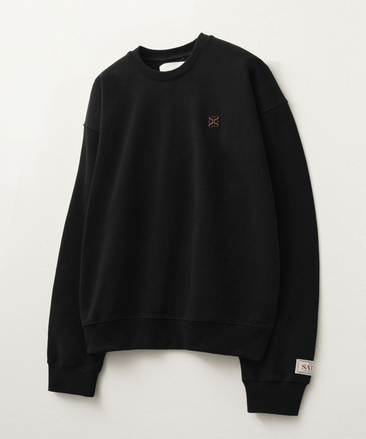 スウェット・トレーナー SATUR Classic Logo Basic Sweatshirt Black Brown MUSINSA | SATUR Classic Logo Basic Sweatshirt Black Brown