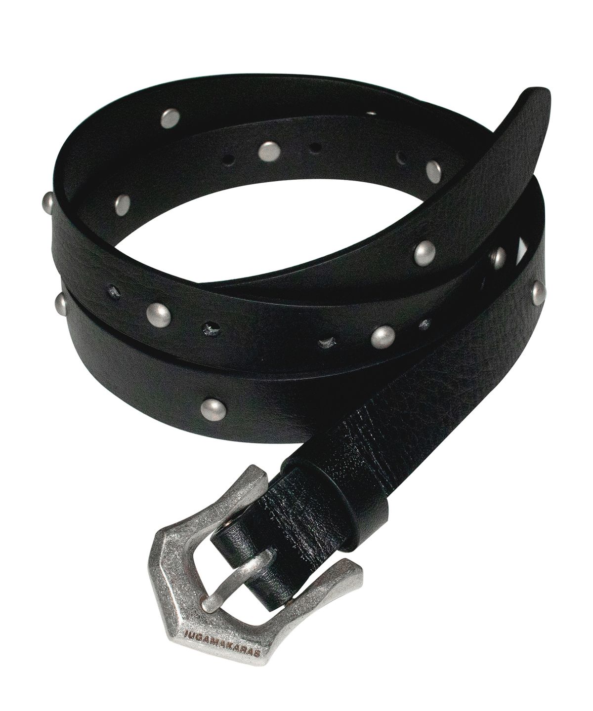 이우가마카라스(IUGAMAKARAS) Studded Bumpy Buckle Belt (20mm)