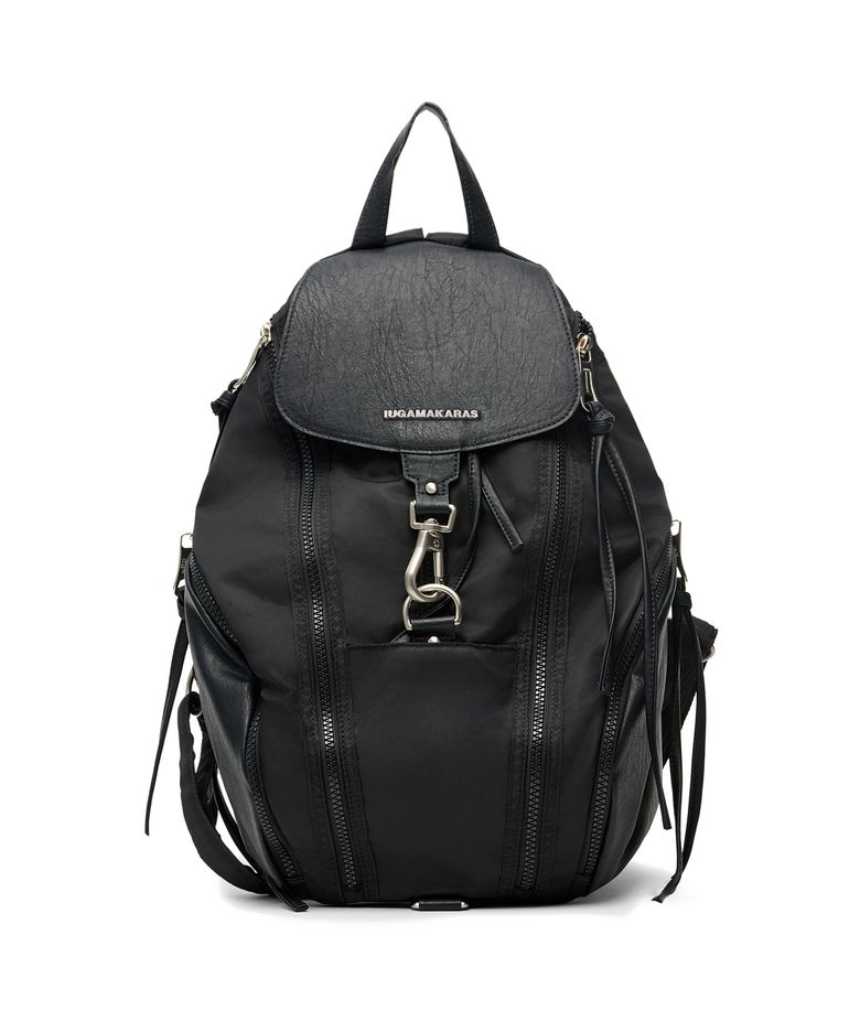 Carabiner Nylon Backpack (Black)