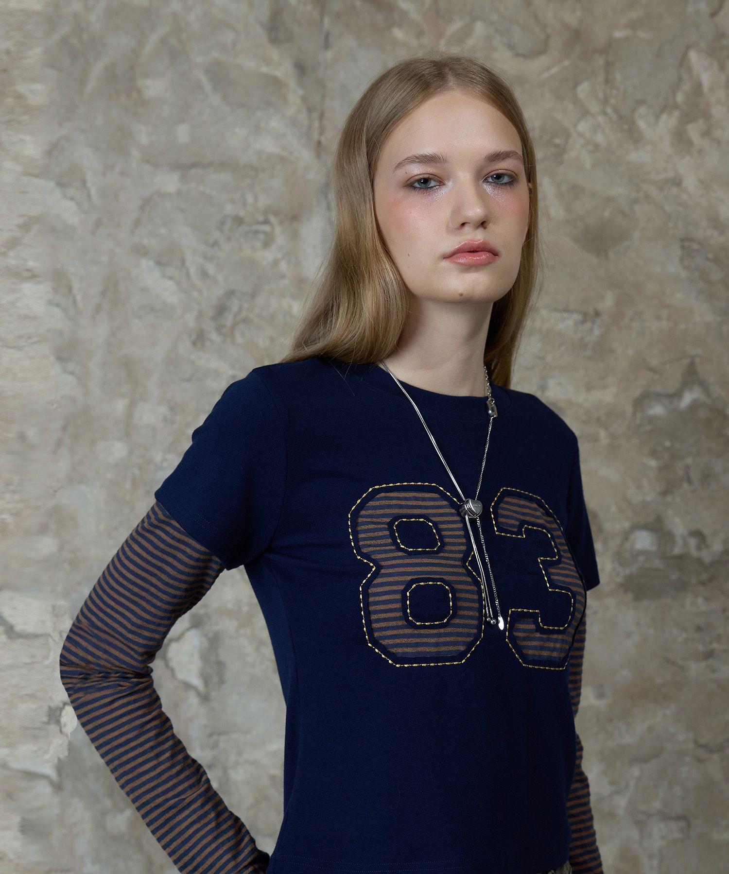 LARTIGENT☆L13 STRIPE T-SHIRT MUSINSA | LARTIGENT L13 STRIPE T-SHIRT(NAVY)