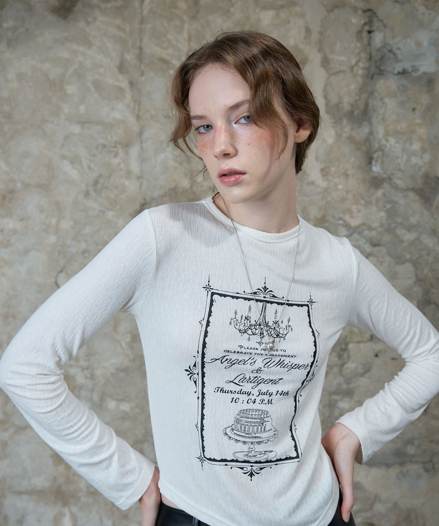LARTIGENT ♥ L13 INVITATION LONG SLEEVE /追跡付 MUSINSA公式 | LARTIGENT L13 INVITATION LONG SLEEVE(IVORY)