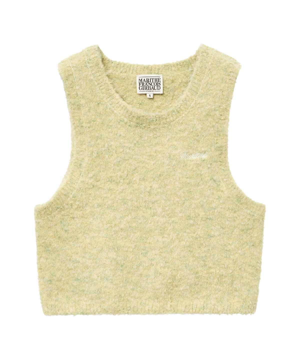 마리떼 프랑소와 저버(MARITHÉ + FRANҪOIS GIRBAUD) W LAYERED KNIT VEST melange green