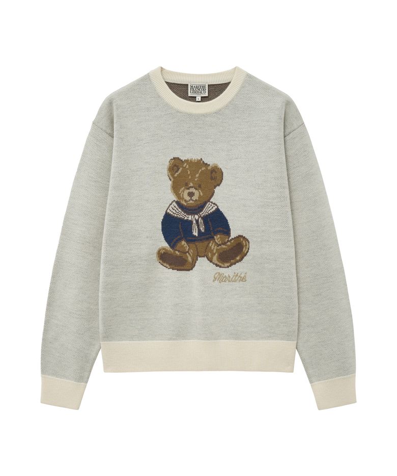 DOODLE BEAR SWEATER ivory