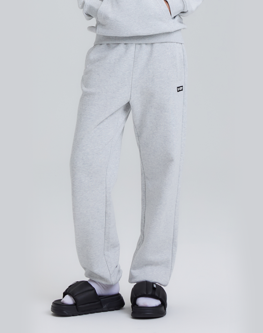 ☆NERDY☆ Essential Sweatpants Melange White MUSINSA | NERDY Essential Sweatpants (Black/Oatmeal/Melange