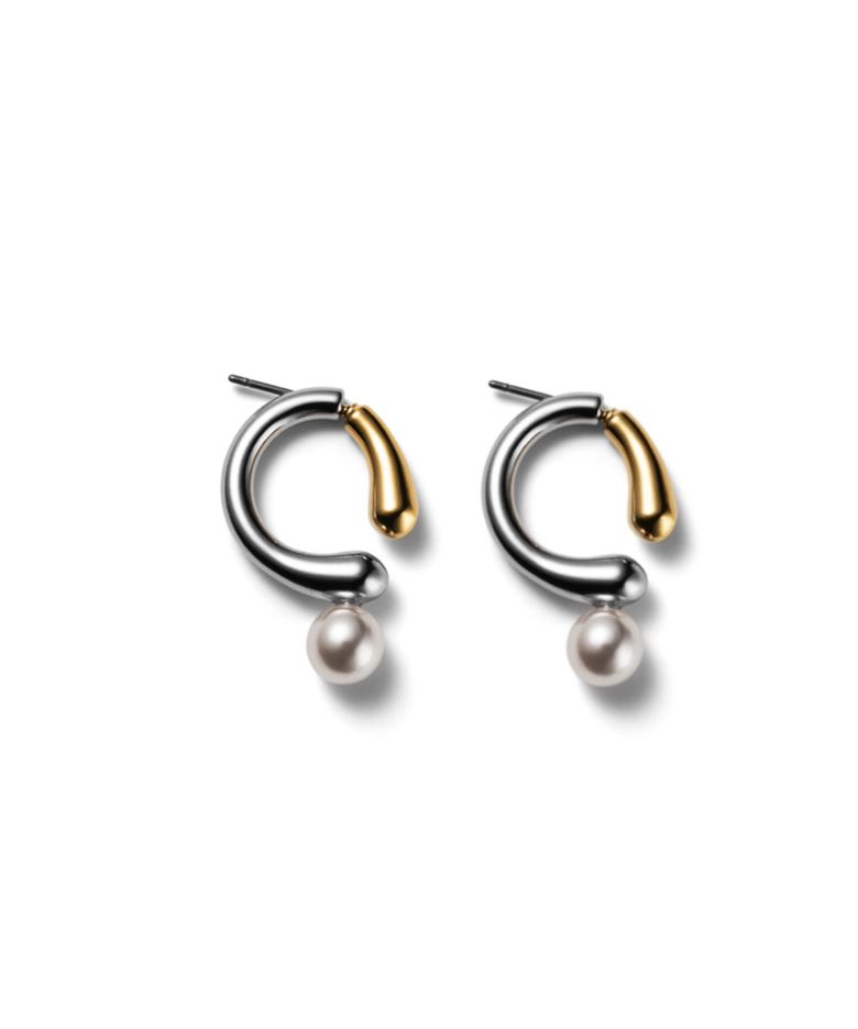 Two-Tone Pearl Earrings