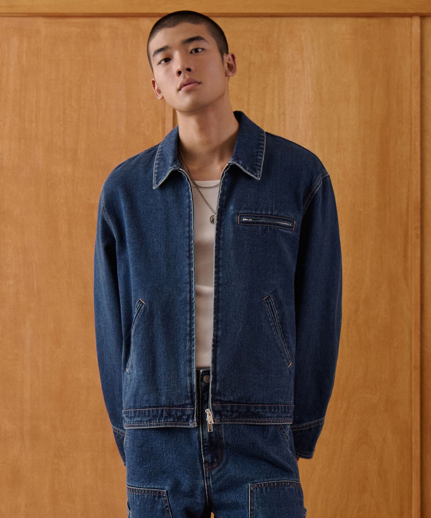 MUSINSA MUSINSA STANDARD Denim Work Jacket [Medium Indigo]