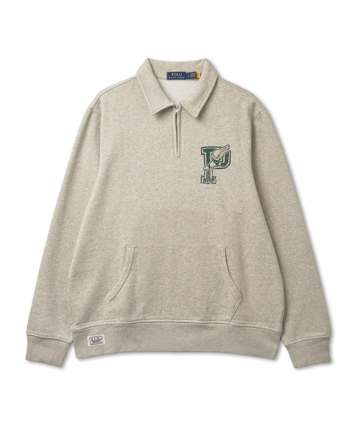 폴로 랄프 로렌(POLO RALPH LAUREN) P윙 플리스 칼라 스웨트셔츠-그레이
