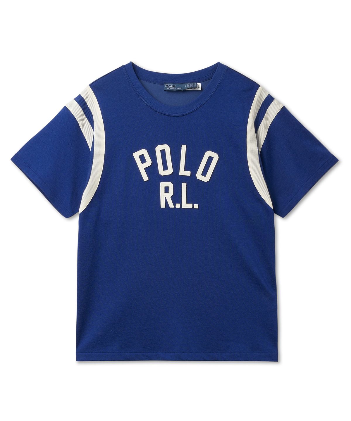 폴로 랄프 로렌(POLO RALPH LAUREN) W 로고 저지 티-블루