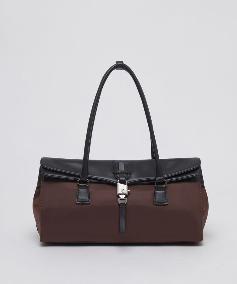 Luv lock duffle bag(Nylon brown)_OVBAX24520DKB
