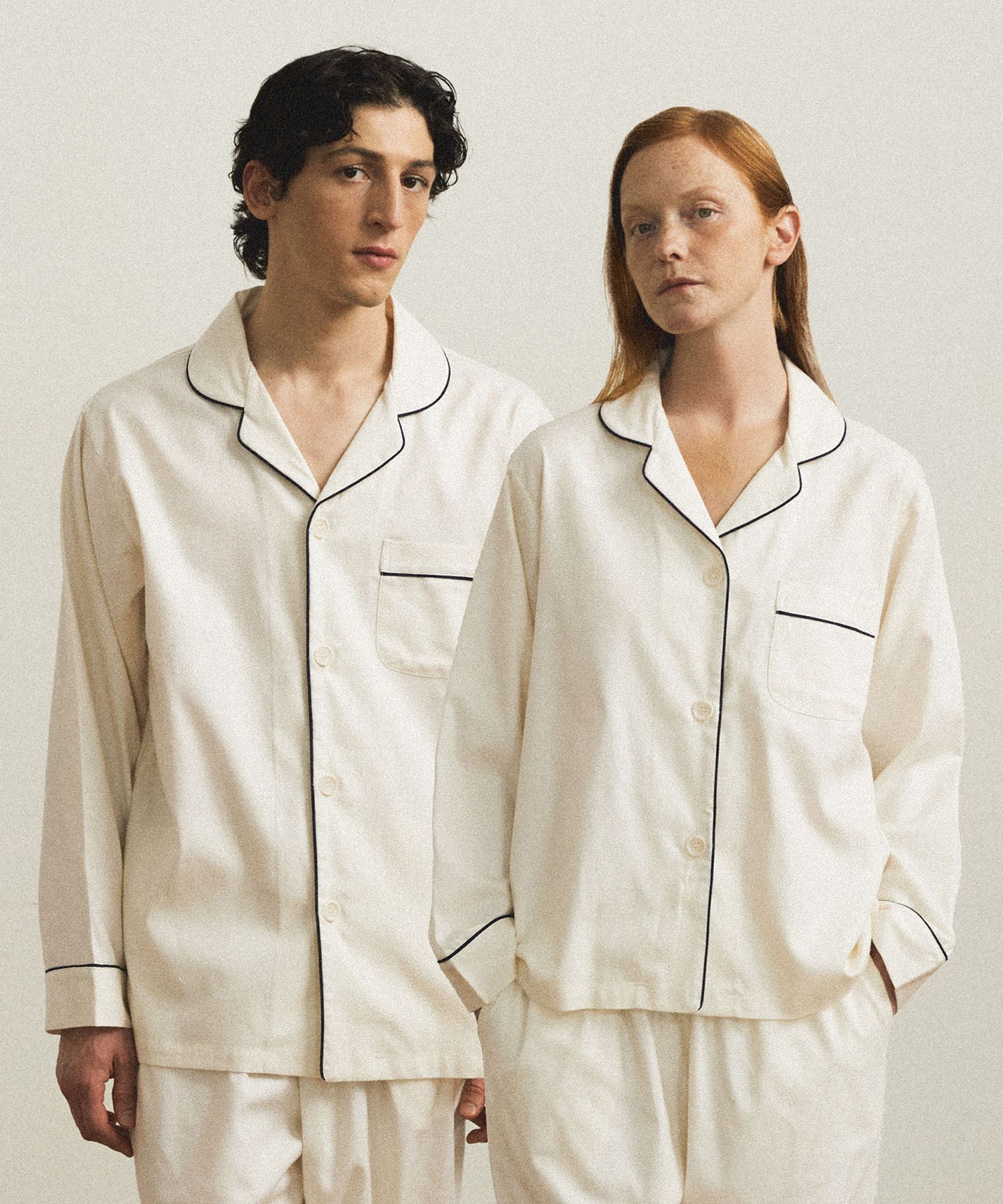 MUSINSA | JO'S LOUNGE (couple) Classic Gabardine Pajama Set