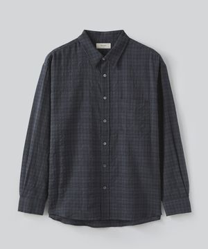 카일리 체크 셔츠 (다크 네이비)
