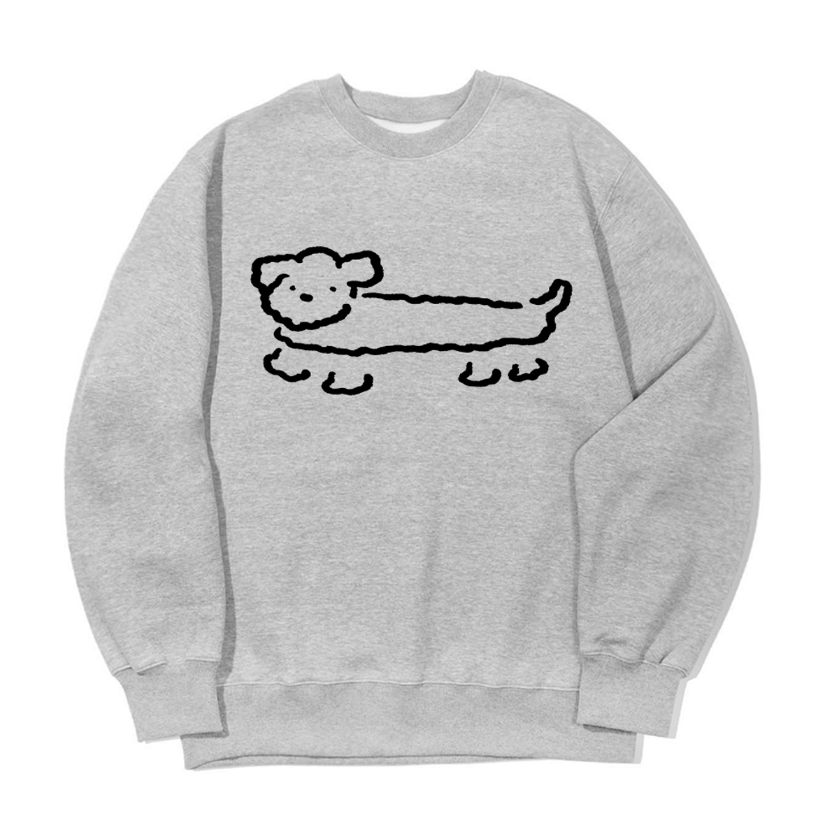 어썸어스(AWESOMEUS) LONG-WAISTED PUPPY SWEAT SHIRTS_3 COLOR
