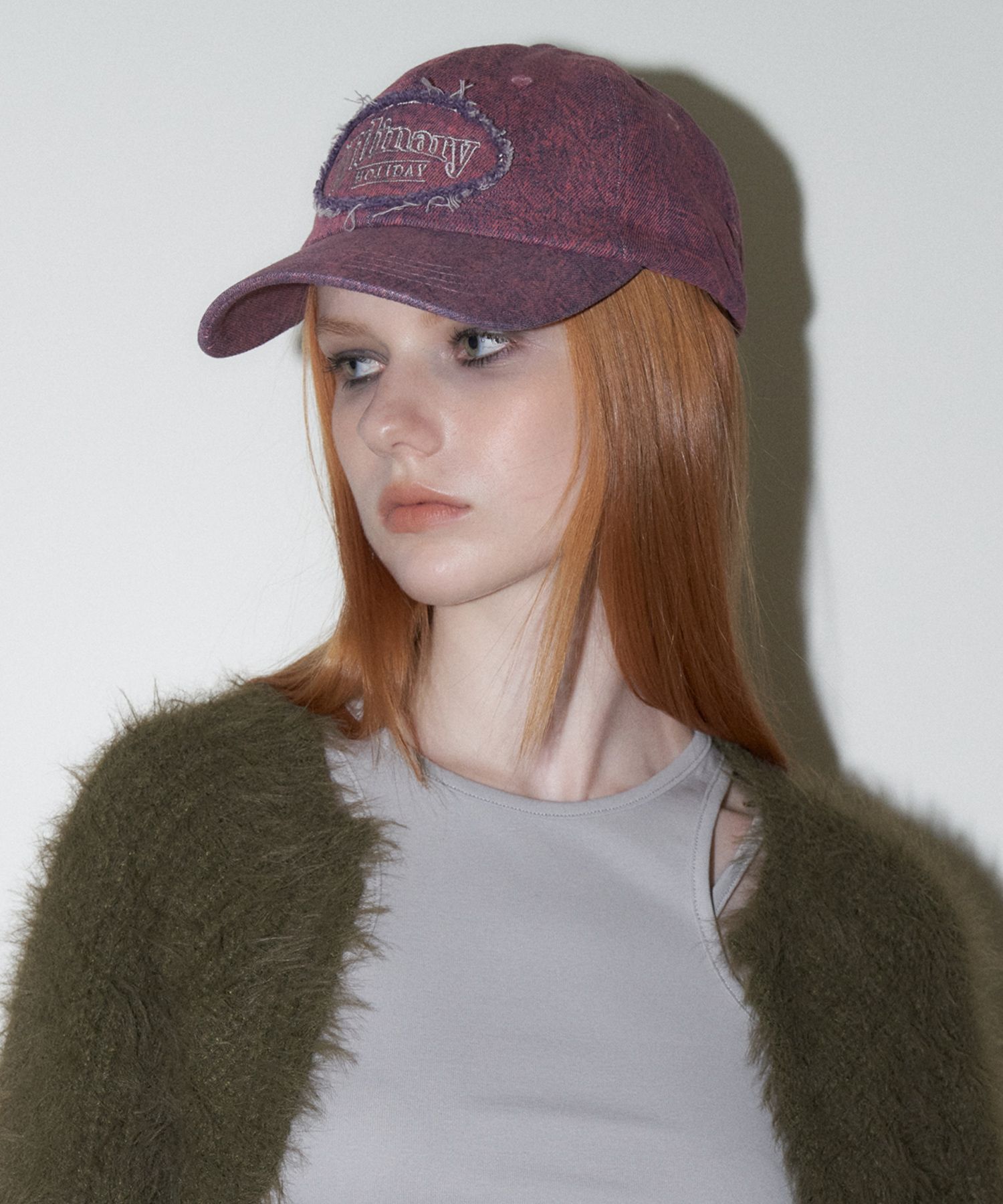 ビンテージ風 キャップ [ORDINARY HOLIDAY] WASHED FRINGE CAP MUSINSA公式 | ORDINARY HOLIDAY Ordinary Washed Fringe Cap [3