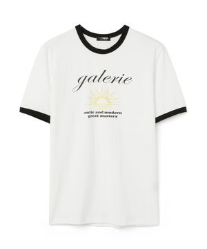 선셋 하프 링거 티셔츠 화이트