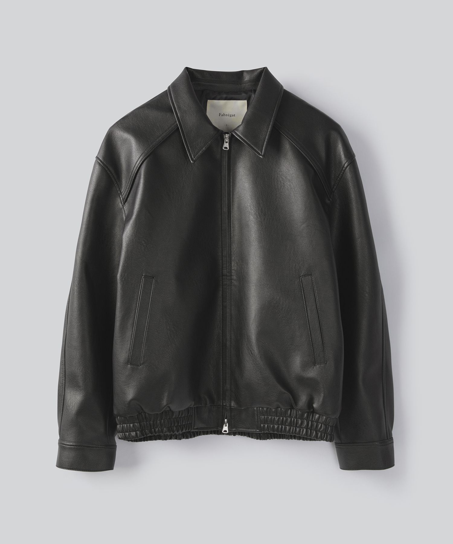 Liquid Leather™ Drawstring Waist Utility Jacket - Black