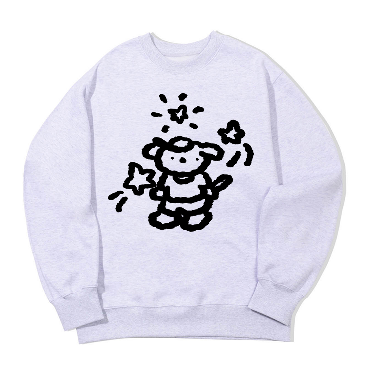 어썸어스(AWESOMEUS) STANDING PUPPY WITH STARS SWEAT SHIRTS_3 COLOR