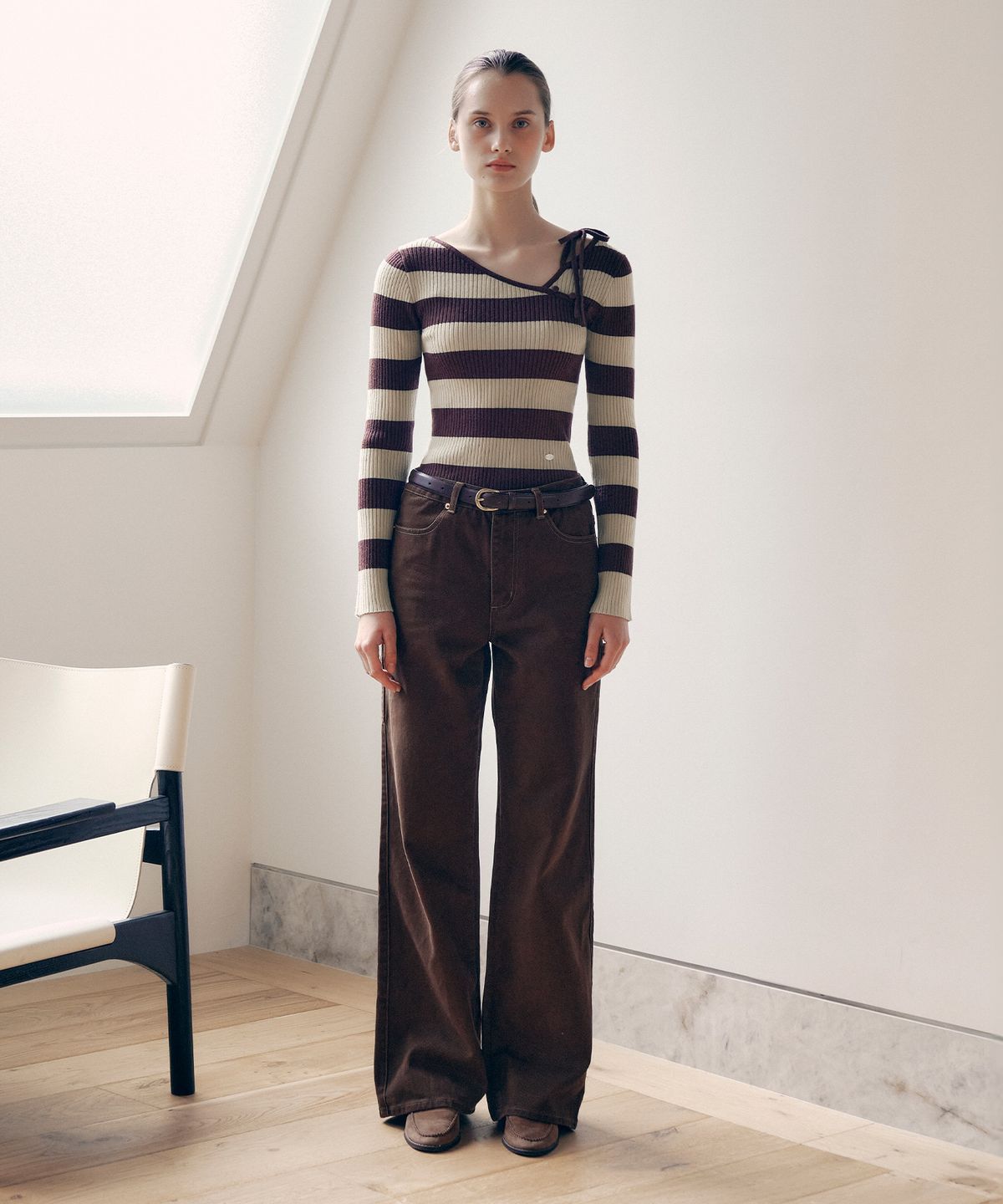 로라로라(ROLAROLA) POCKET CARPENTER DENIM PANTS BROWN