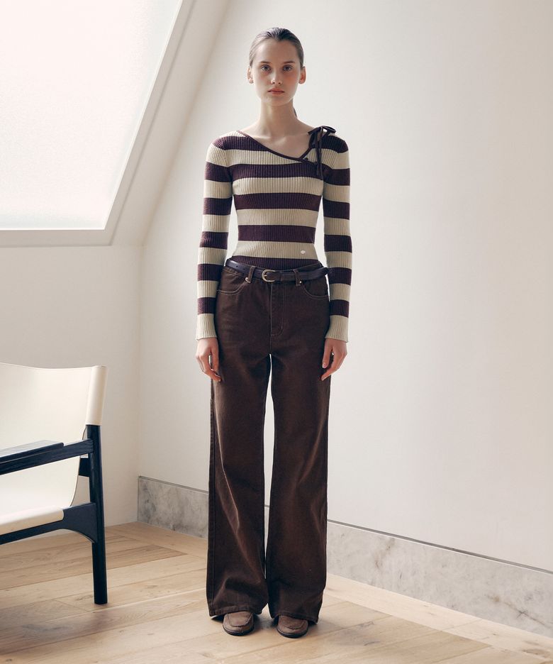 POCKET CARPENTER DENIM PANTS BROWN